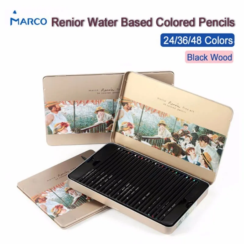 

Marco Renoir 3220 Watercolor Pencils 24/36/48 Marker Colored Pencils Prismacolor Water-soluble Professional Drawing Art Pencils