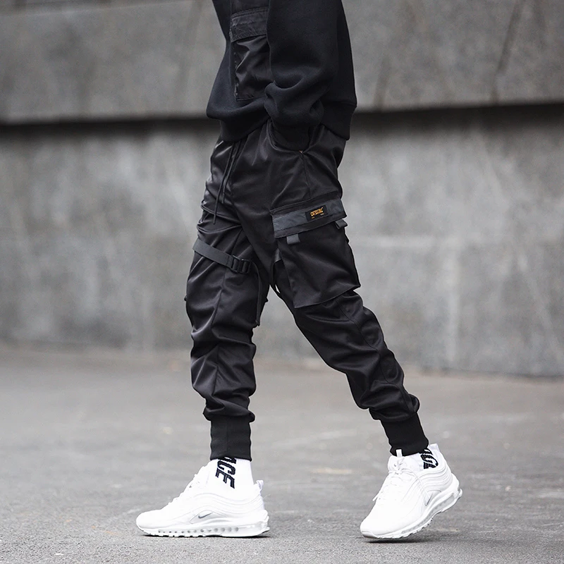 

2019 Men Multi-pocket Harem Hip Pop Pants Trousers Streetwear Sweatpants Hombre Male Casual Fashion Cargo Pants Men Jogger Pants
