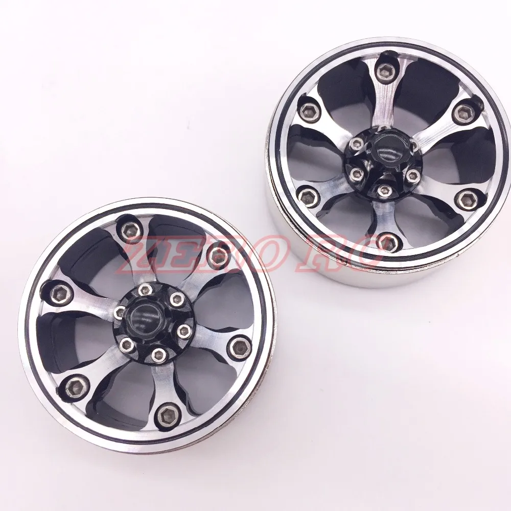 1/10 Scale Rock Beadlock 1 9 колеса обода для Rc Гусеничный осевой Scx10 Jeep D90 CC01 TF2 черный пара |