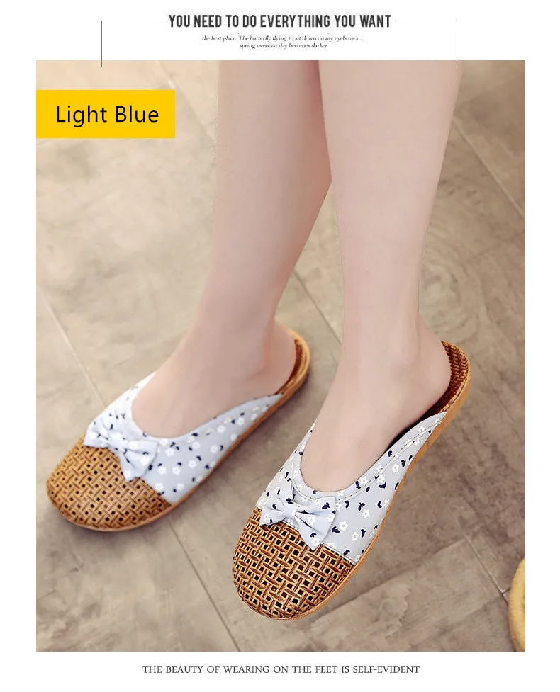 Suihyung/летние домашние шлепанцы для женщин; тканевые повседневные шлепанцы с цветочным узором; Вьетнамки; женские сандалии на плоской подошве; льняные шлепанцы
