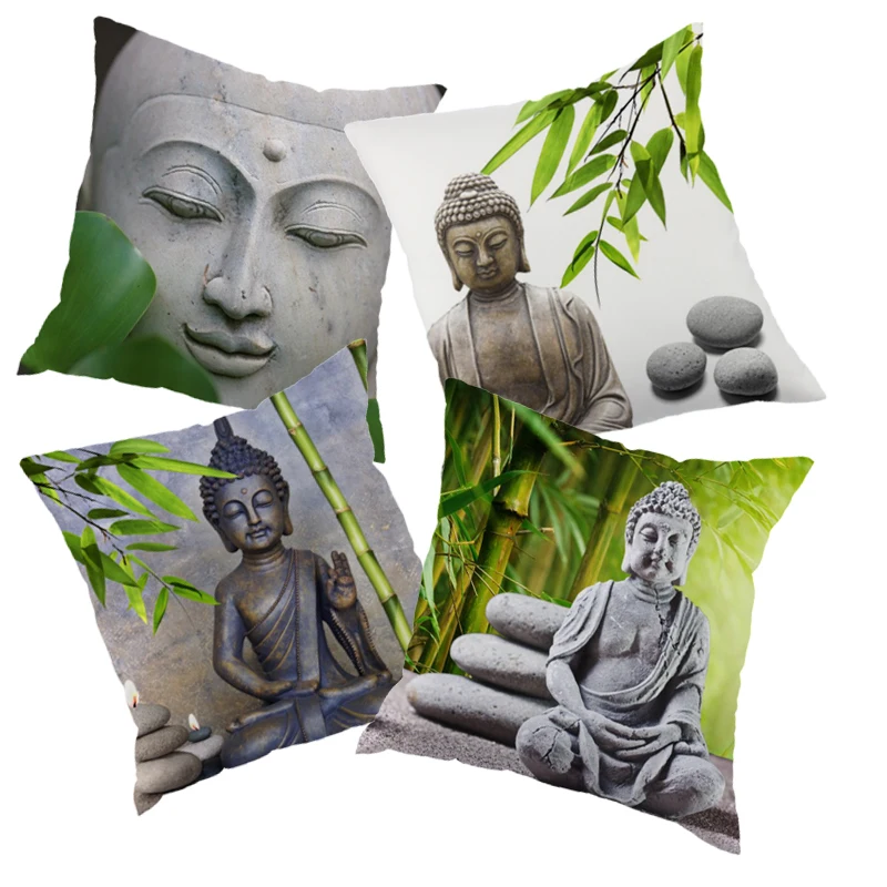 

Europe style zen printed Decortive throw pillow case decorate pillow case