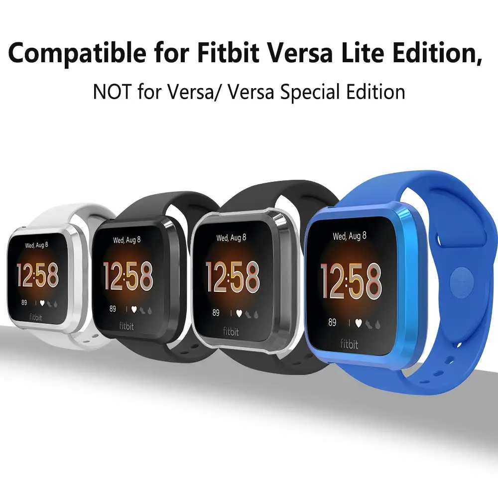 4 Pack Мягкий ТПУ защитный чехол Чехол совместимый для Fitbit Versa Lite Смарт часы