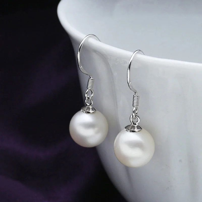 Женские серьги с жемчугом S925 серебряные бесплатная доставка 2019|allergy free|allergy free