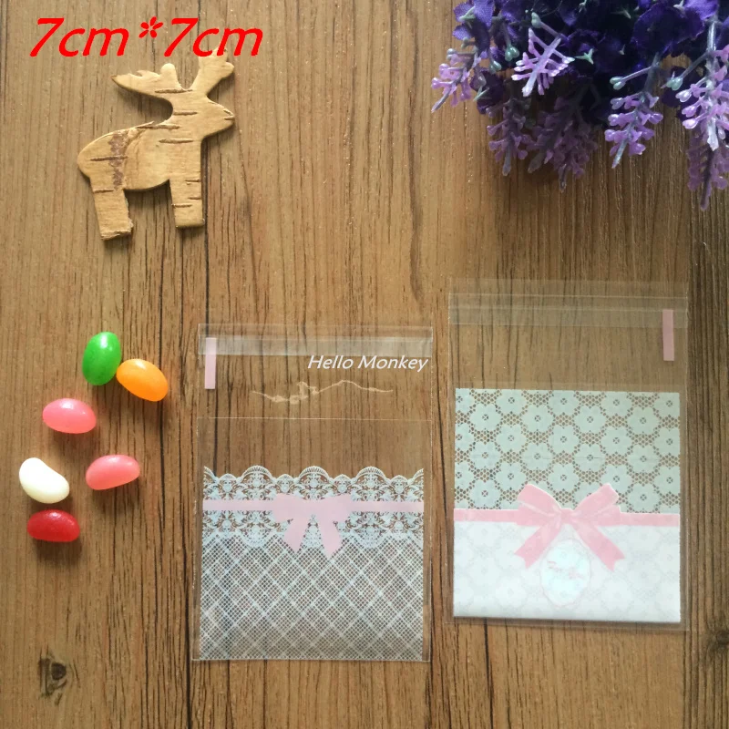 2 стиля 100 шт мешок конфет печенья пакеты для мини цветок кружевной бант