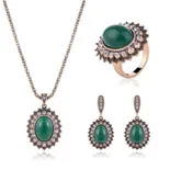 H: HYDE, Свадебные Ювелирные наборы, Parure Bijoux Femme, Розовый натуральный камень, розовые цветы, золотой цвет, ювелирные изделия, свадебные ювелирные наборы