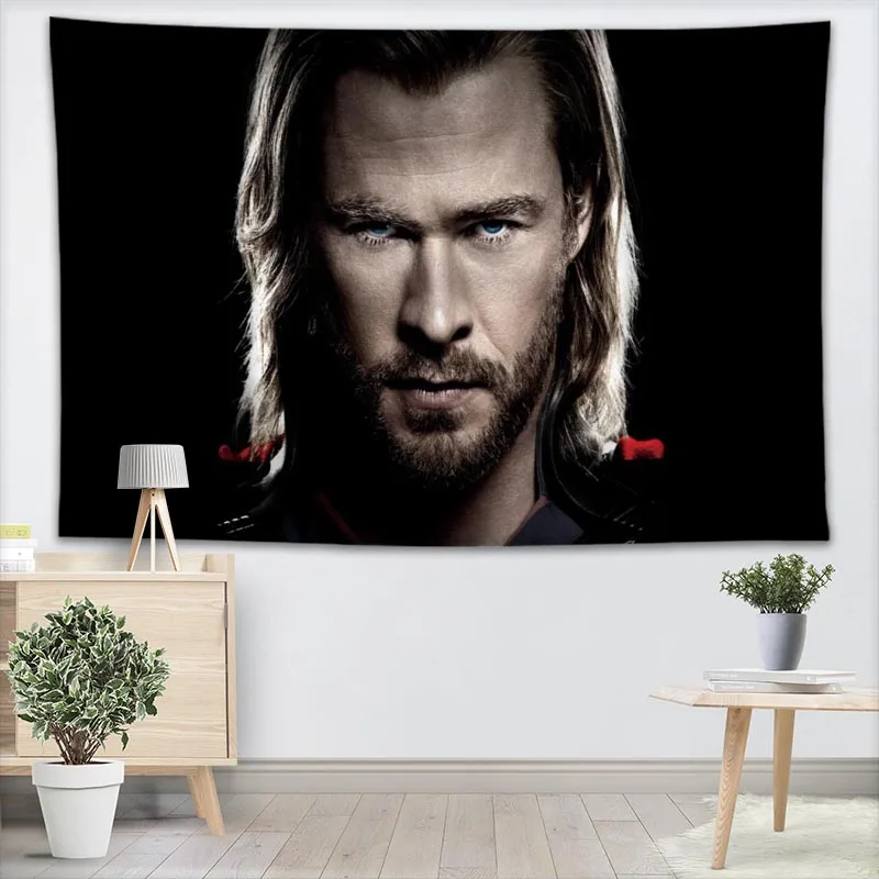 Крис Хемсворт настенный гобелен украшения дома 3D печать лес для домашней