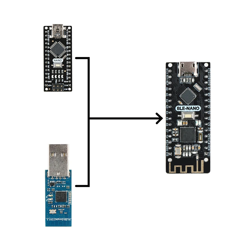 Плата Micro Controller Keywish BLE Nano для Arduino V3.0 Mirco USB встроенный беспроводной модуль CC2540