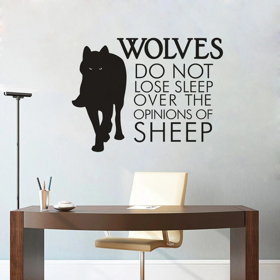 Виниловые наклейки на стену с изображением животных волков не теряют сна ценовые