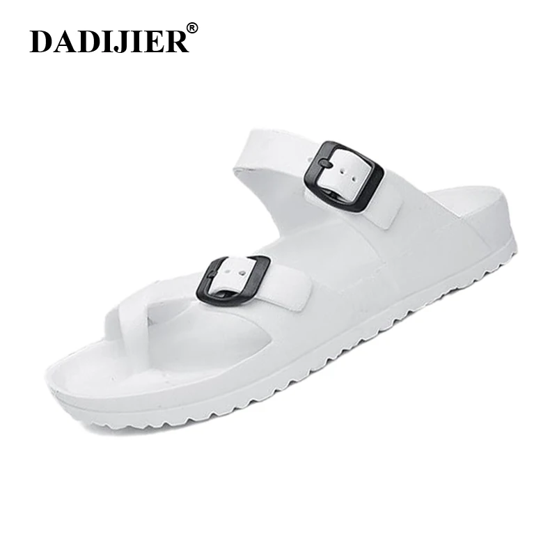 DADIJIER мужские классические сандалии Летние слипоны с открытым носком