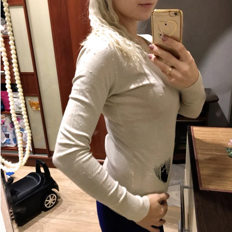 Женский трикотажный кашемировый свитер облегающий с длинным рукавом на молнии