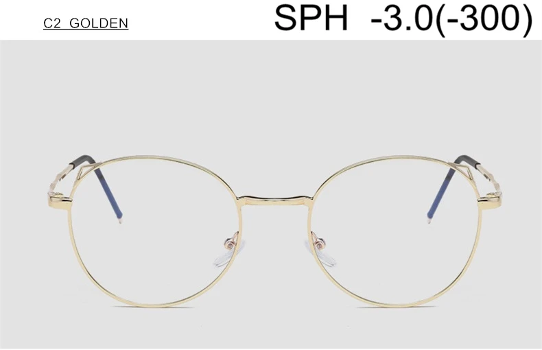 C2 (-3.0) SUMONDY SPH-1,0 до-6,0 рецептурных очков для близорукости мужчин женщин Высококлассные кошачьи очки с диоптрий миопия оптические очки Готовая продукция UF43 - Цвет оправы: C2 (-3.0)