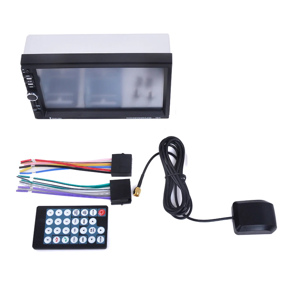 7 дюймов 7021G 2 Din Bluetooth автомобильный MP4/MP5 плеер сенсорный экран с радио GPS SD USB