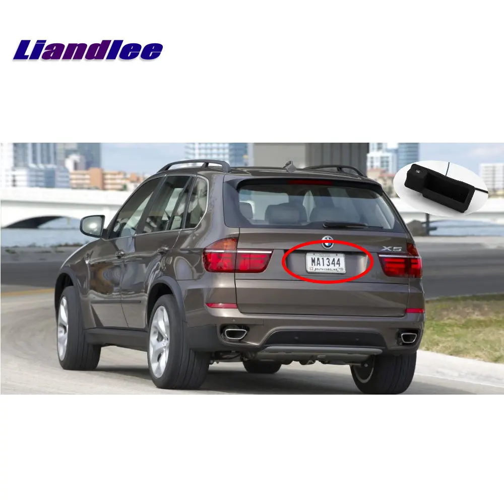 Камера заднего вида Liandlee для BMW X5 E53 E70 Встроенная ручка багажника парковочная