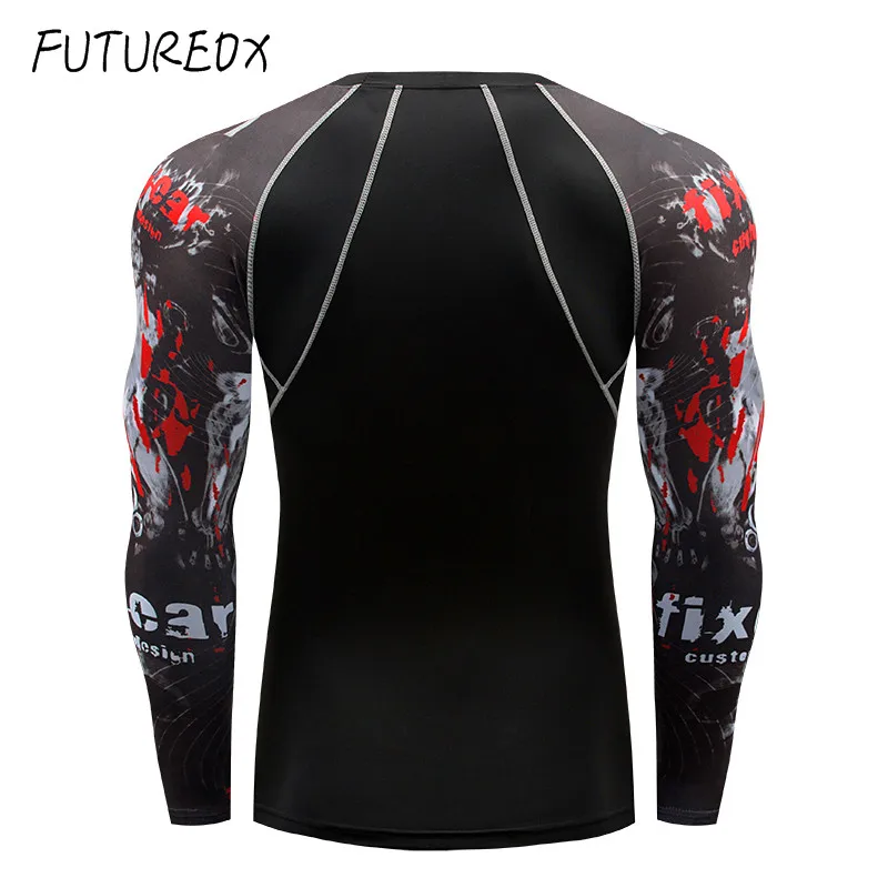 

Men clothing compression union suit 2 piece tracksuit rashgard kit MMA 3D printed shirt tights long sleeve t shirt men leggings