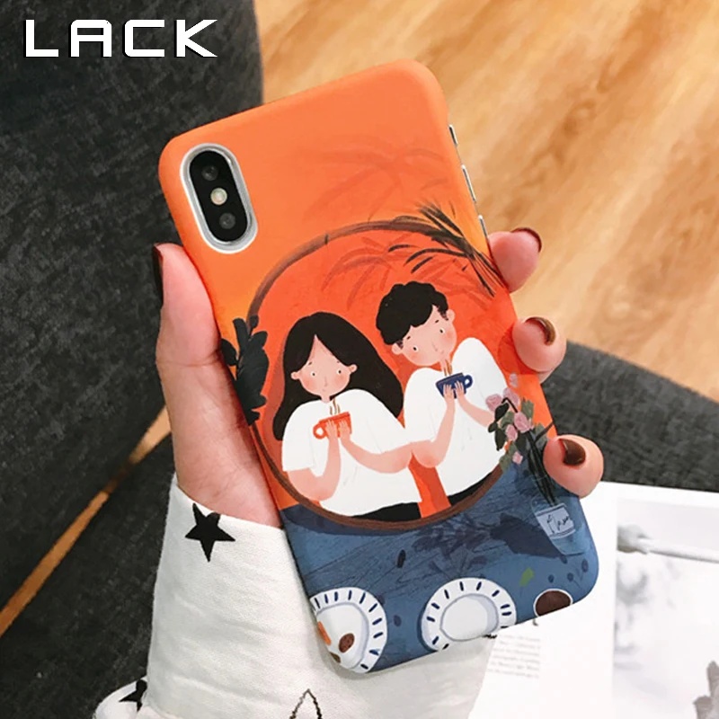LACK прекрасный мультфильм Пары чехол для телефона для iphone XS Max чехол для iphone X XR 8 7 6 S Plus задняя крышка красочные Жесткие ПК-Чехлы