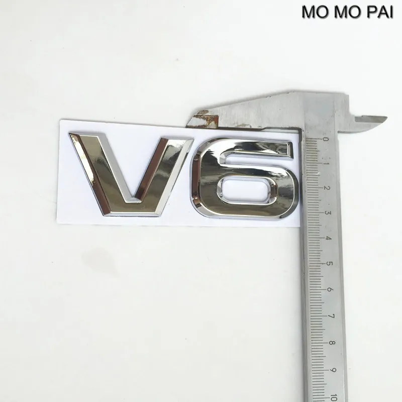 Автомобильный Стайлинг 3D V6 значок на багажник автомобиля боковая наклейка с