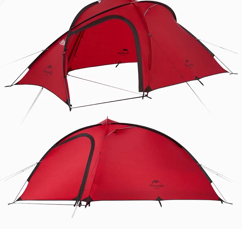 Naturehike Hiby семейный тент 20D силиконовая ткань водонепроницаемый двухслойный 2 человека 3 сезона палатка одна комната один зал