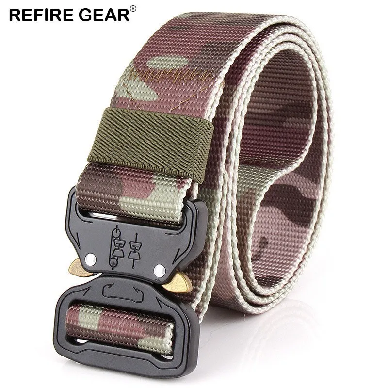 Ремень тактический Refire Gear Мужской утолщенный спортивный Камуфляжный пояс с