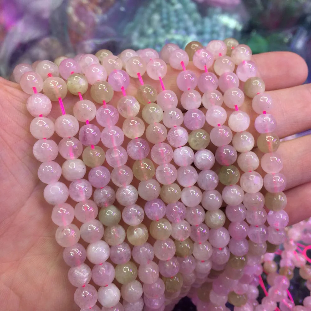 7 мм натуральный Spodumene/Kuzite камень бусины драгоценный Бусины DIY свободные для