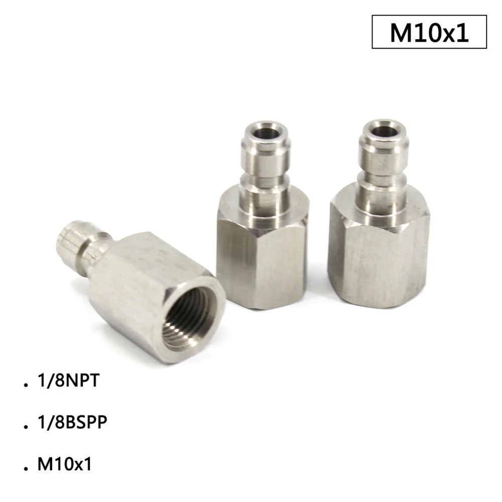 PCP ВВС Пейнтбольного ружья Quick гнездовой разъем M10x1 1/8BSPP 1/8NPT Нержавеющая сталь