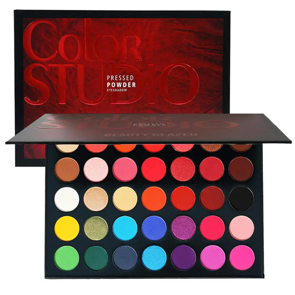 Beauty Glazed палитра теней для век 35 цветов нюдовые блестящие пигменты стильные