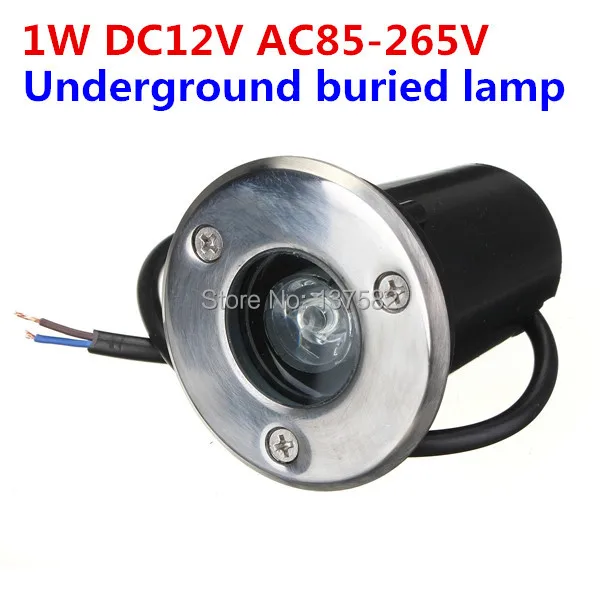 LED underground lamp DC12V AC85-265V 1W LED Buried Lighting lamp IP67 outdoor decoration underground lamp 6pcs/lot, Free Ship
