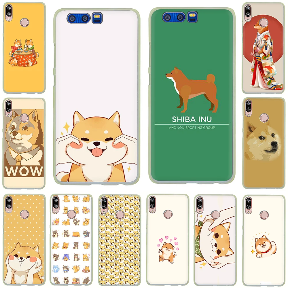 Жесткий чехол Kawaii Shiba Inu для телефона Huawei P8 9 P10 20 Lite P30 Pro Smart 2018 2019 | Мобильные