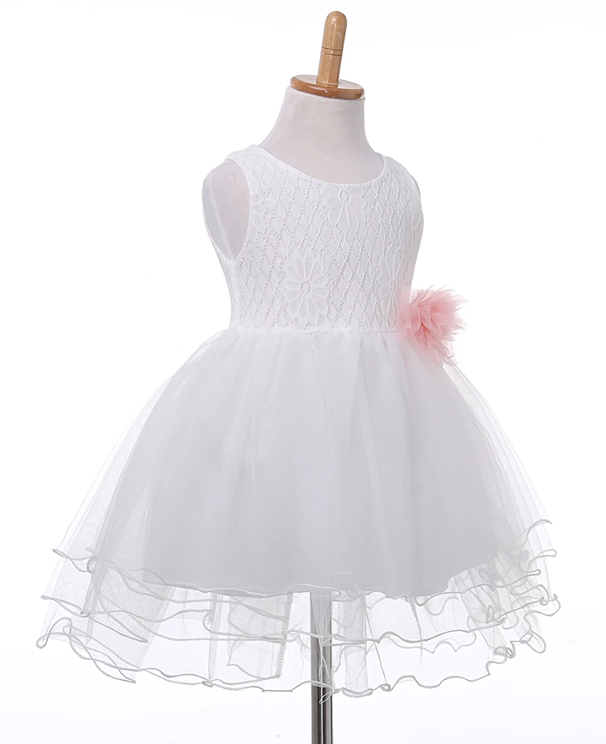 Платье детское кружеввечерние без рукавов с цветочным принтом | Детская одежда и