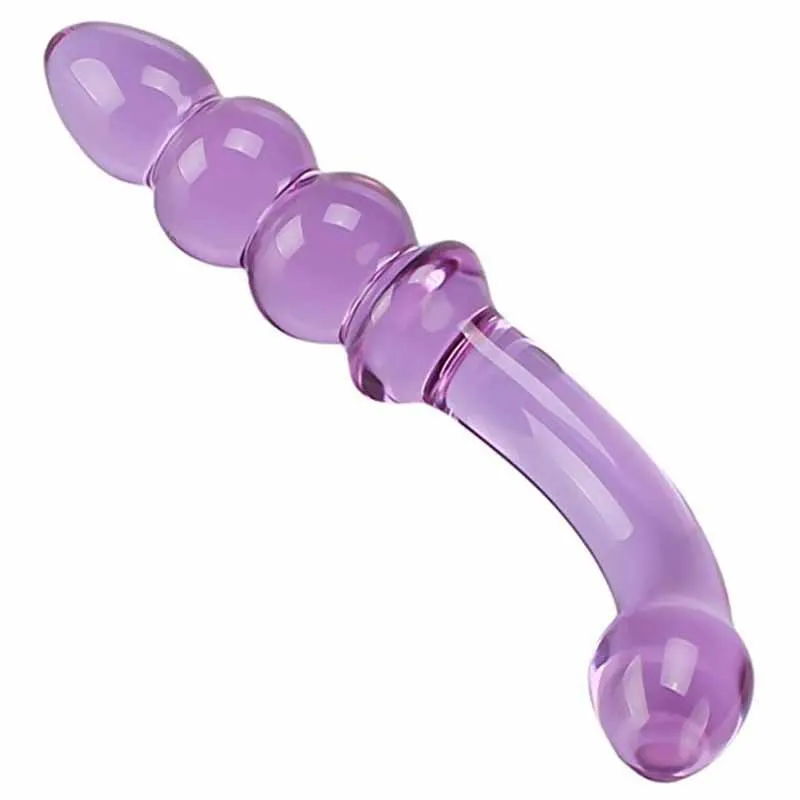 Crystal Glass Dildo Anal Beads Plug Butt Masturbation Personal Massager G-spot Stimulation Sex Toy for Male Female | Красота и