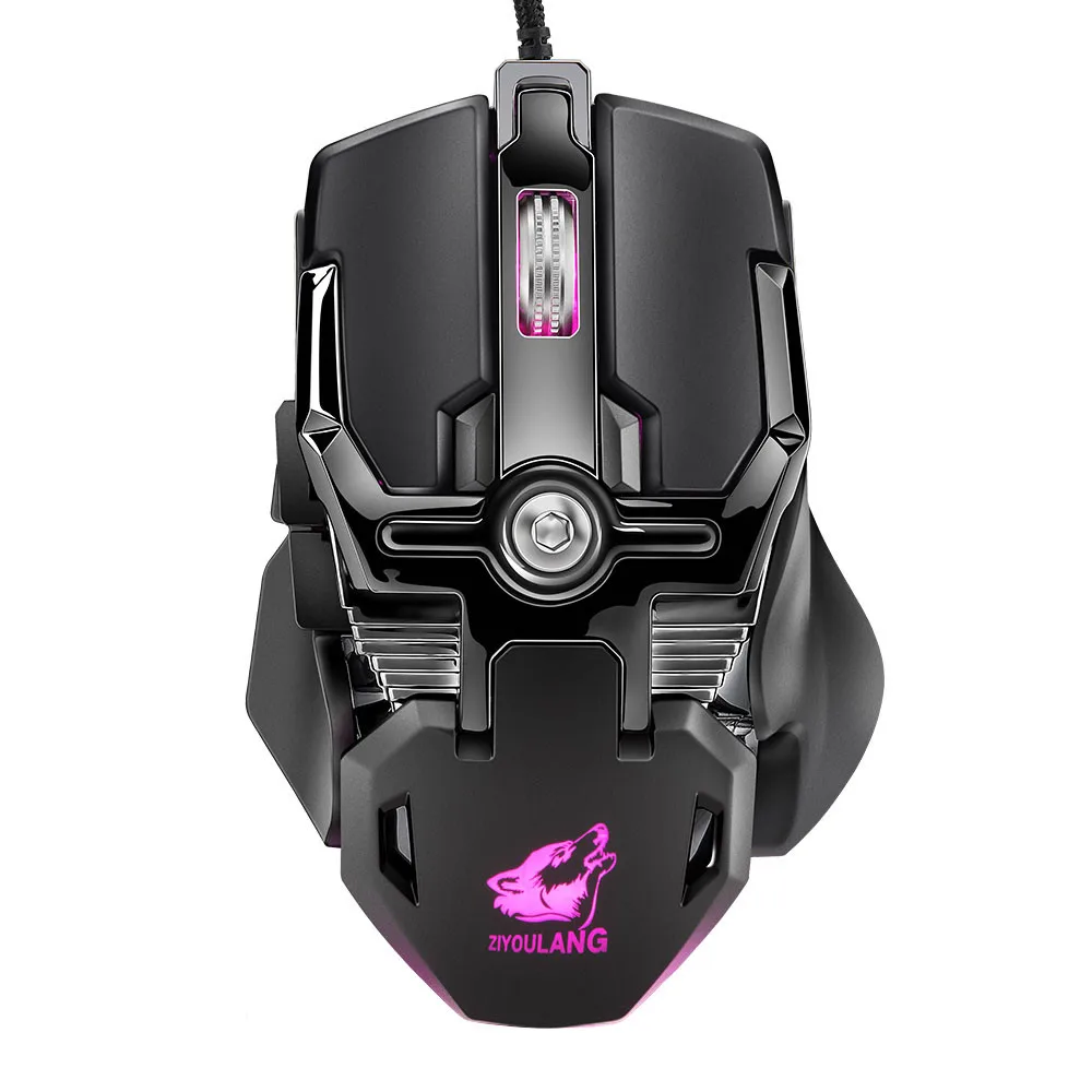 VOBERRY V15 6400 dpi светодиодный кабель техника RGB подсветка игровая мышь 8 кнопок макропрограммирование Подключение компьютера периферийные устройства