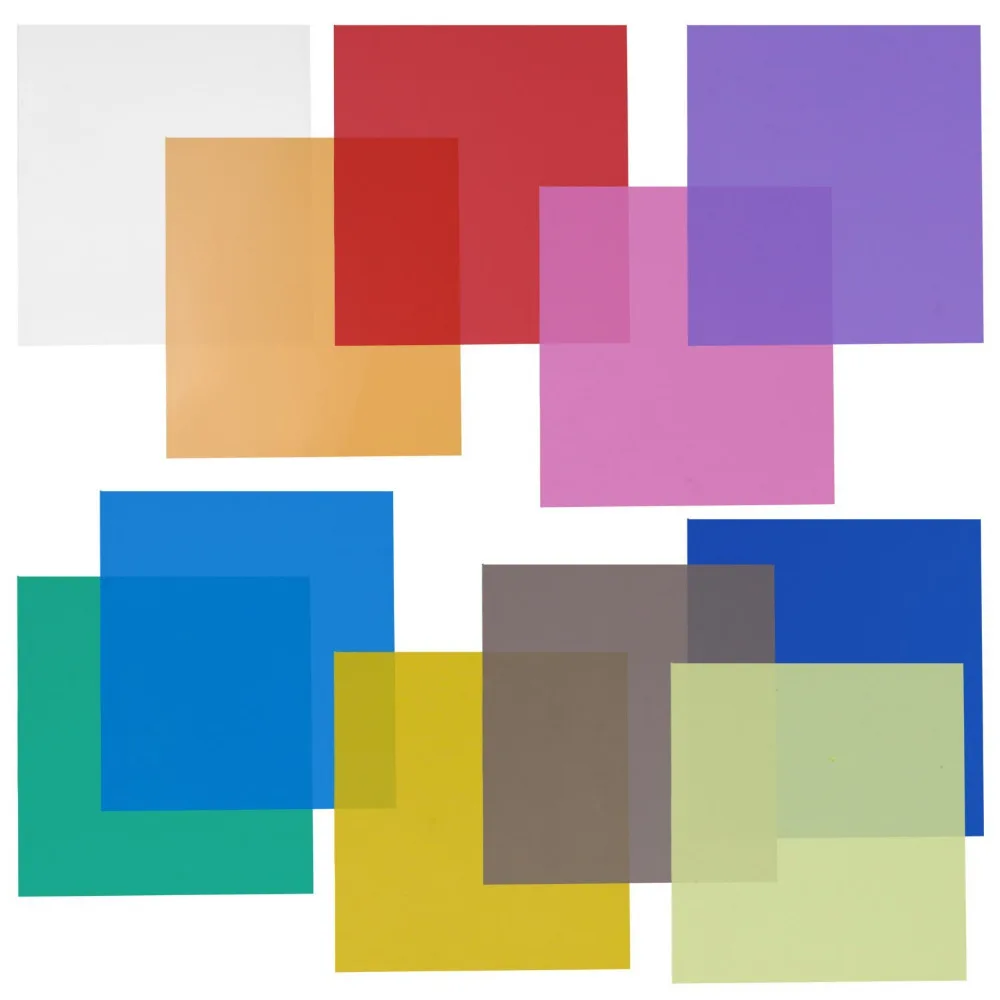 Neewer 12x12 &quot11 листов набор прозрачных цветных гелевых фильтров для фотостудии
