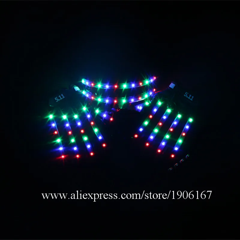 RGB Led Luminous Stage Perofrmance Glasses Gloves Lighting Illuminated Dancer DS DJ Party Halloween Christmas Props | Дом и сад
