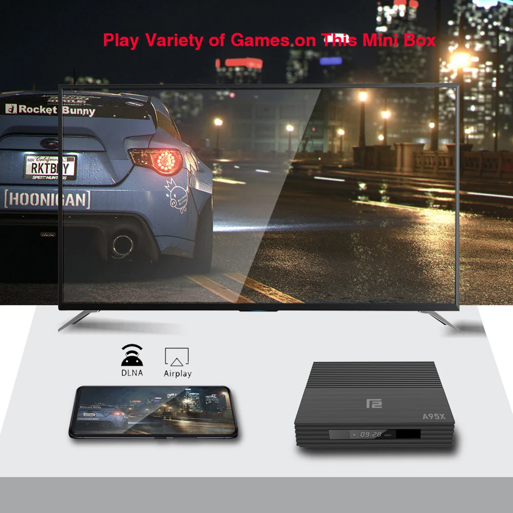 A95X F2 Smart tv Box Android 9,0 4 Гб 64 Гб Amlogic S905X2 4K Wifi Google Play Netflix телеприставка медиаплеер Android Box 9,0