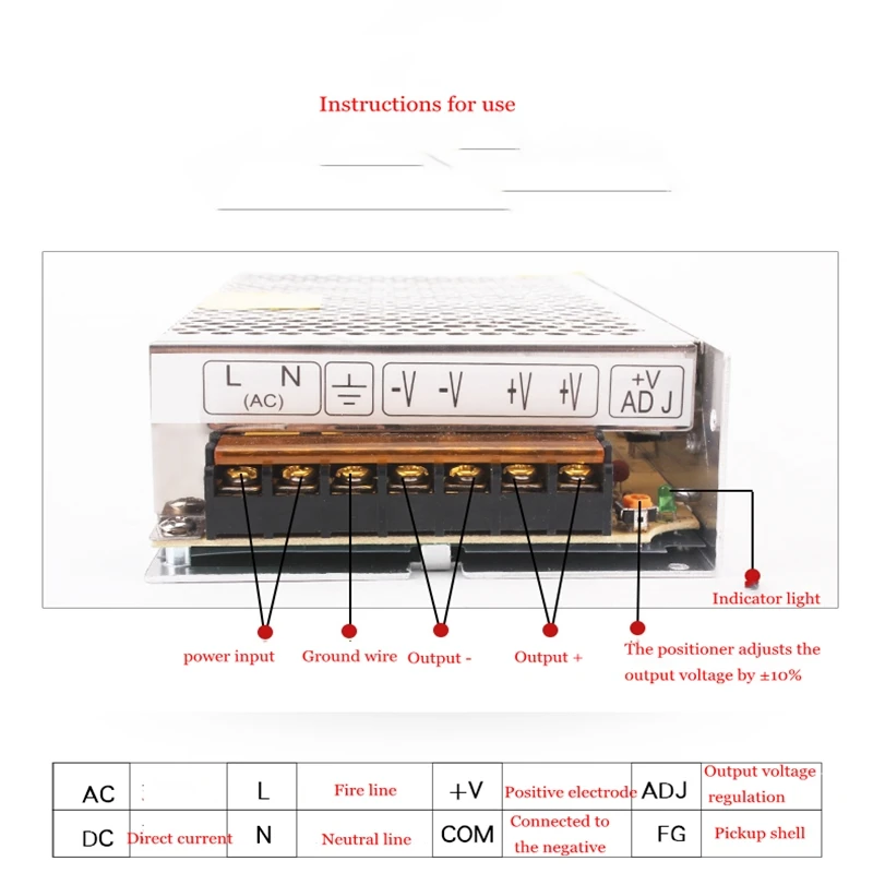Горячая Распродажа AC85 265V 110 В 220 до DC 24 в 36 48 1A 2A 3A 5A 10A 15A 20A 30A 40A 60A CCTV/адаптер питания