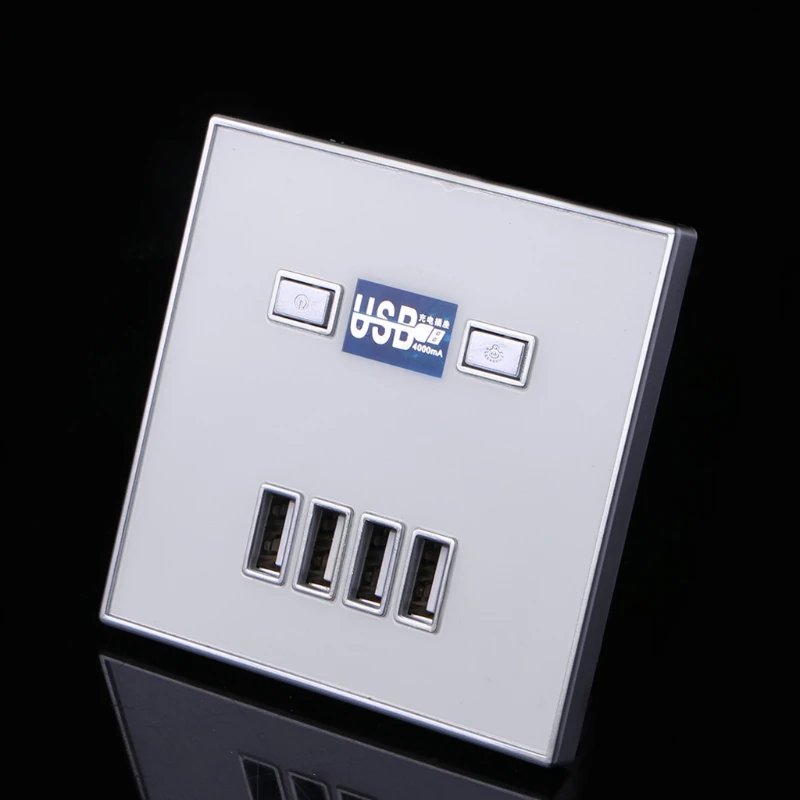 220V 4A 86 type 4 usb порты настенная розетка адаптер зарядное устройство Панель L15