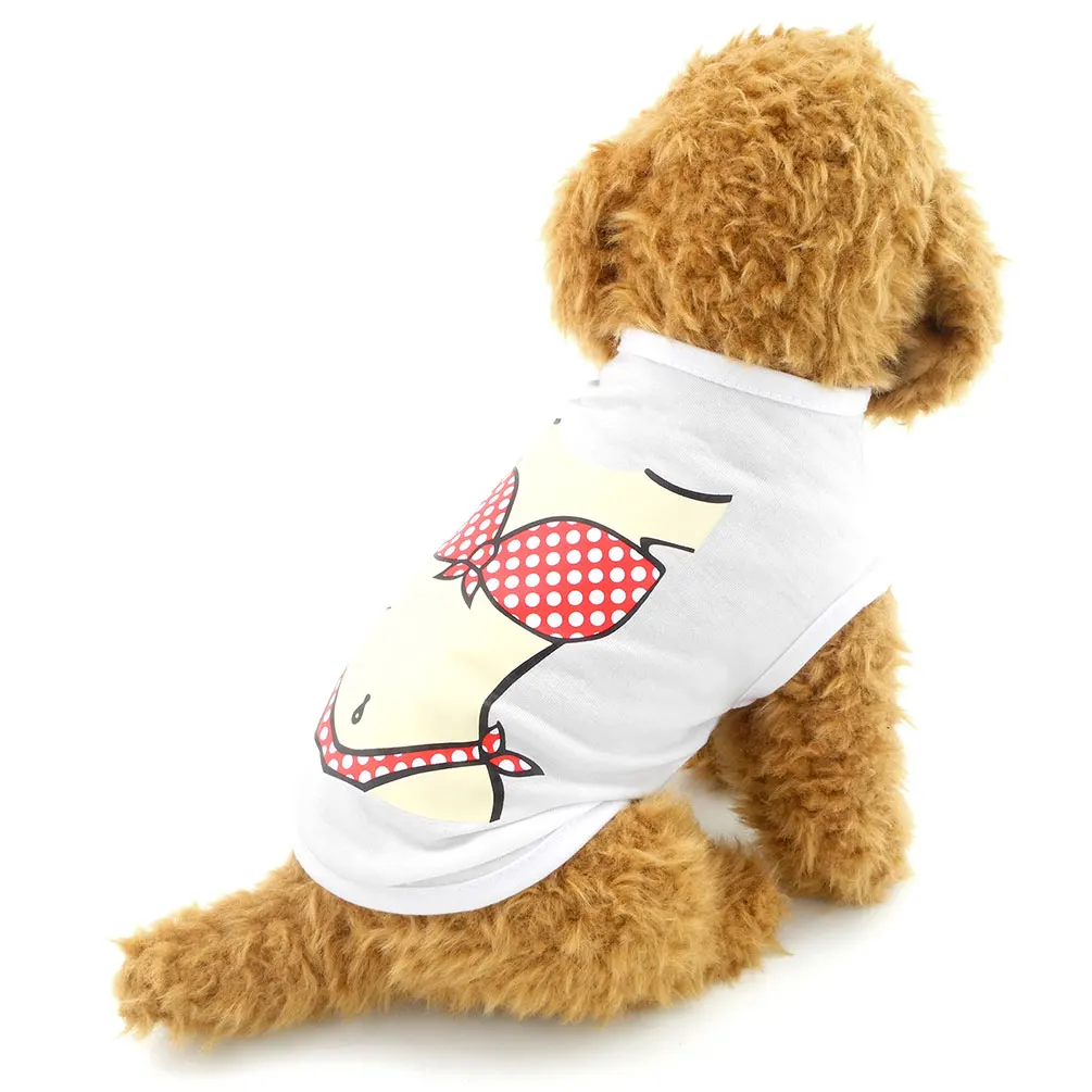 Малый Одежда Для Собак Щенок Рубашки Прохладный Мышцы Сексуальный Бикини Pattern