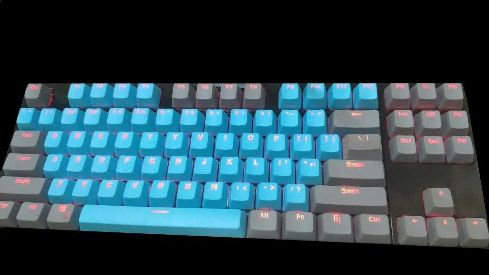 87/104 клавиши Pulse PBT Keycap набор ANSI полупрозрачных ключей с подсветкой OEM колпачки для
