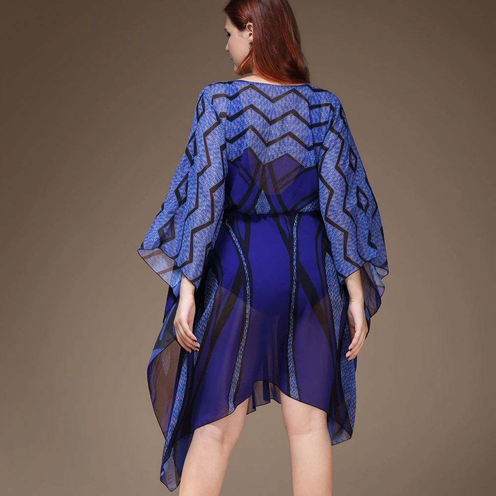 PERONA прозрачное пляжное платье с треугольным вырезом сексуальное свободное