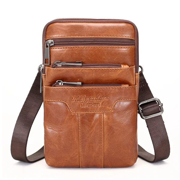 style1 6026 brown Пояса из натуральной кожи, поясные сумки, маленькая поясная сумка для мужчин, дорожная сумка через плечо, мужской кошелек, кошельки, сумки, чехол для телефона - Цвет: style1 6026 brown