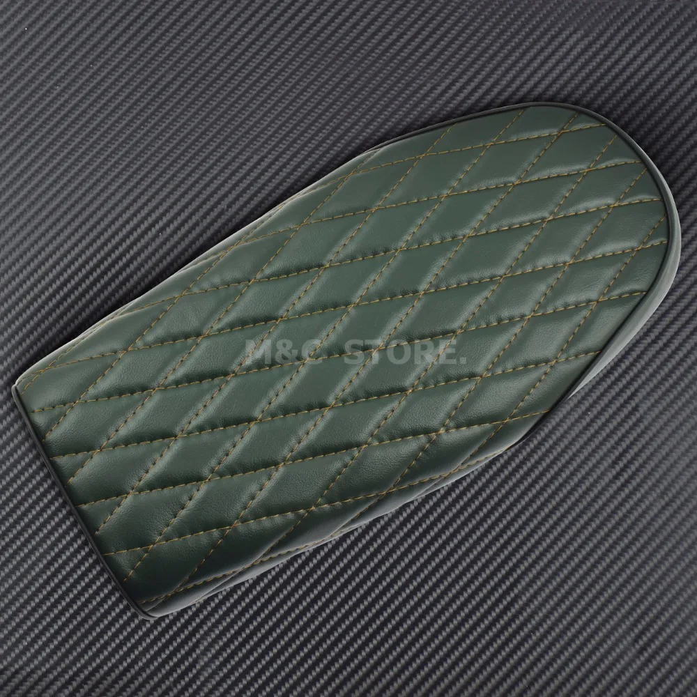 Мотоциклетное зеленое винтажное сидение для кафе седло горба в стиле ретро Honda