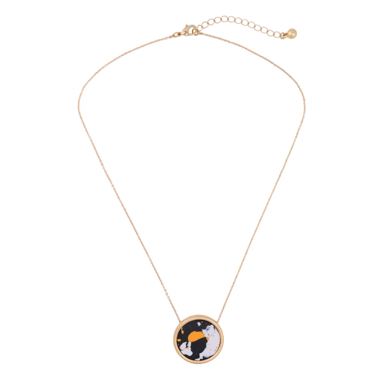 Оптовая цена Новое поступление круглое короткое ожерелье с подвеской из