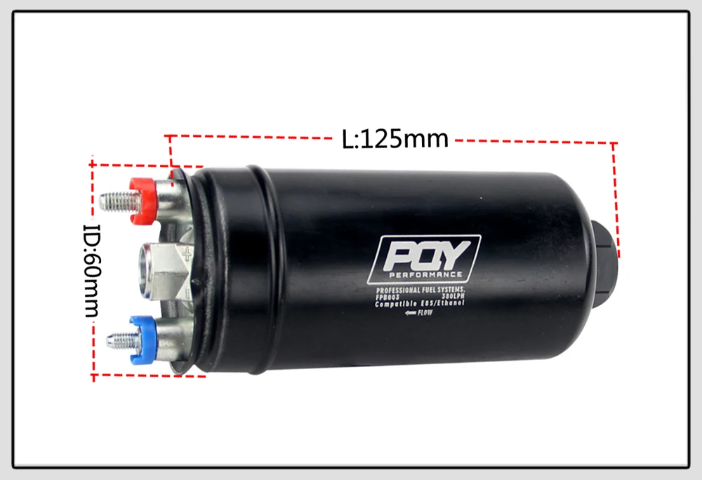 VRracing- PQY 380LPH встроенный внешний топливный насос 10AN на входе+ проверка Vavle 8AN на выходе фитинги E85 совместимый 044 стиль топливный насос