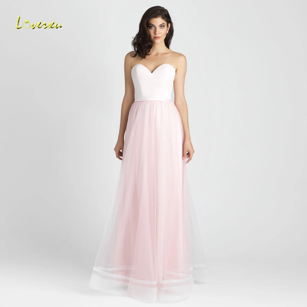 Loverxu vestido de festa Longo милое ТРАПЕЦИЕВИДНОЕ ПЛАТЬЕ подружки невесты 2018 сексуальное - Фото №1