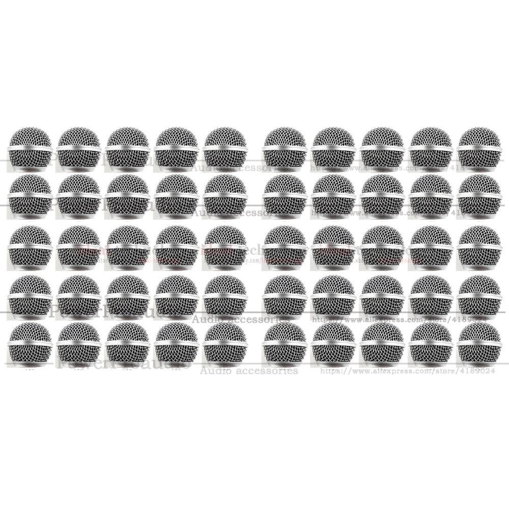 

50 pcs New Replacement Ball Head Mesh Microphone Grille for Shure SM58 SM58S SM58LC BETA58 BETA58A