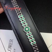 xin yi peng 925 silver inlaid natural emerald bracelets women bracelet exquisite fashion anniversary gift
