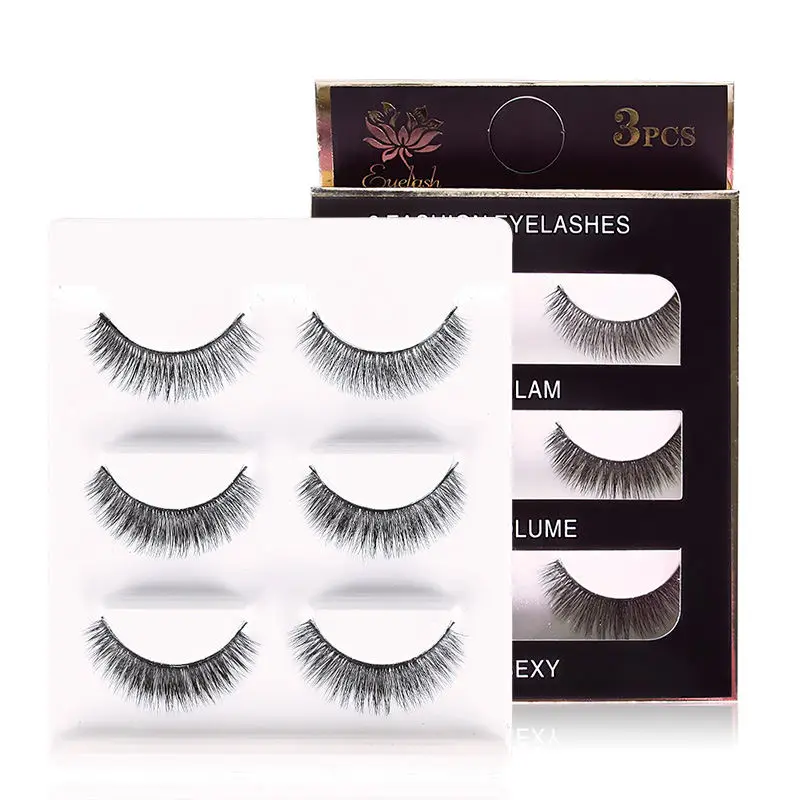 3D норковые ресницы натуральный длинный макияж накладные ручной работы полная