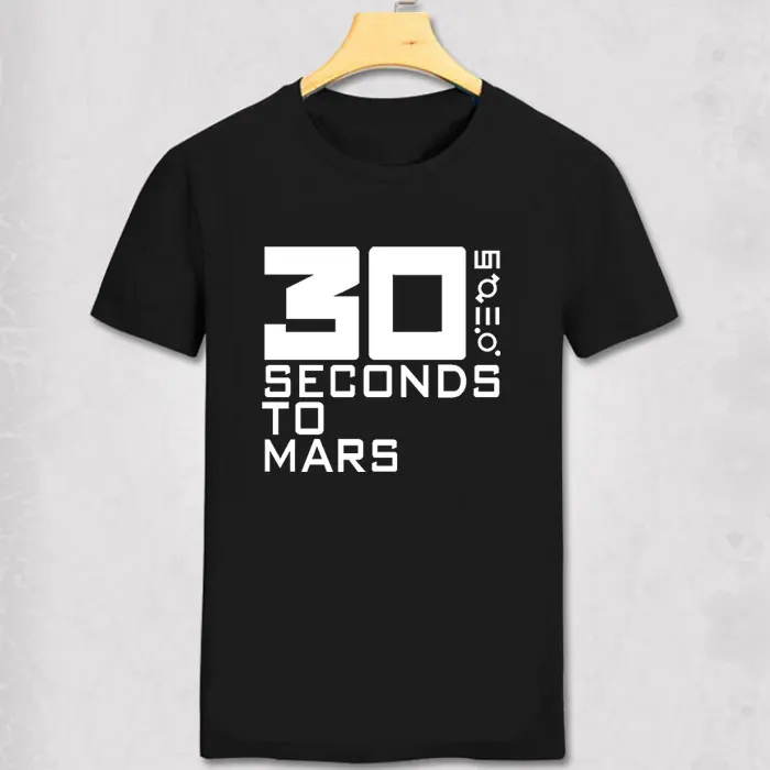 Мужская футболка с коротким рукавом 30 SECONDS TO MARS Оригинальная принтом логотипа на