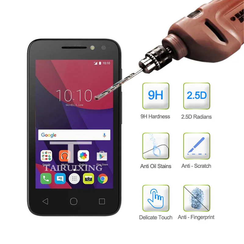 9H закаленное стекло для Alcatel One Touch Pixi 4 0 дюймов Pixi4 &quot4034D 4034X Защита экрана