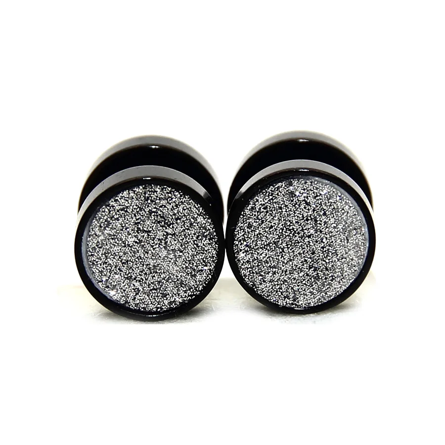 Серьги-гвоздики из нержавеющей стали с текстурой наждачной бумаги 2 шт. |