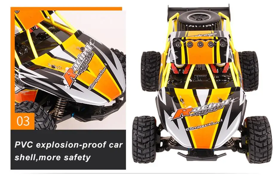 Wltoys K929 B скоростной автомобиль 70 км/ч Радиоуправляемый 1:18 4WD внедорожник